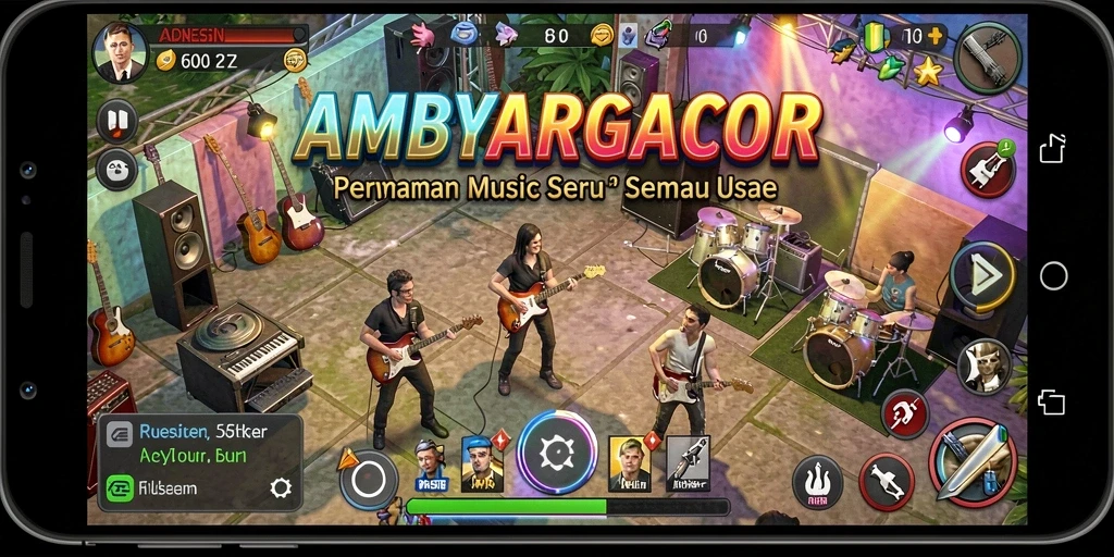 Tampilan gameplay AMBYARGACOR yang menarik dan penuh warna.