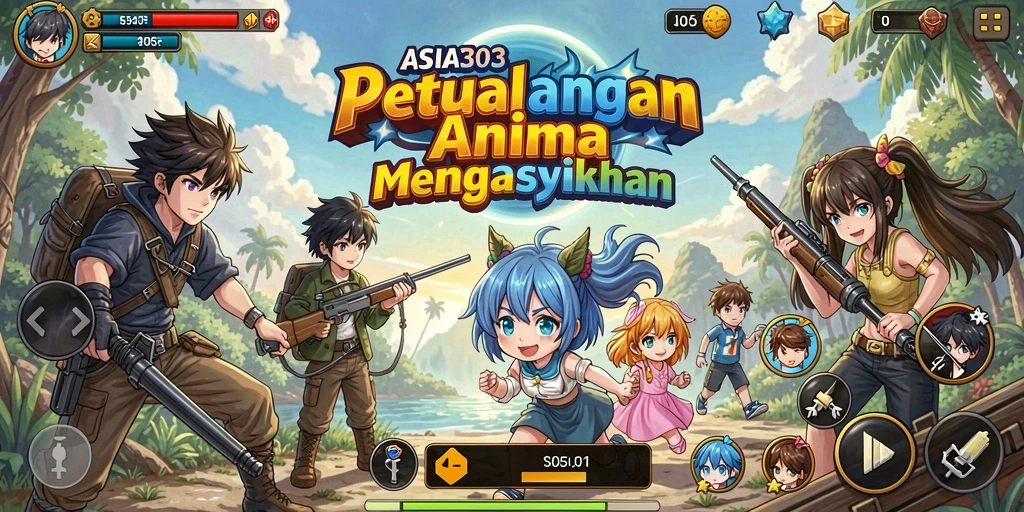 Tampilan gameplay ASIA303 dengan karakter anime favorit.