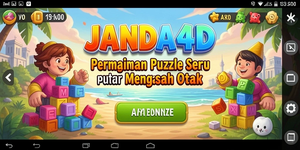 Tampilan menarik gameplay JANDA4D yang penuh tantangan Puzzle.