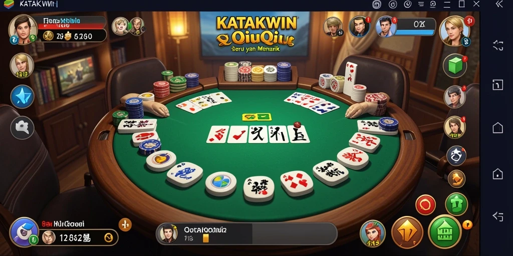 Tampilan screenshot KATAKWIN menunjukkan keseruan gameplay QiuQiu.