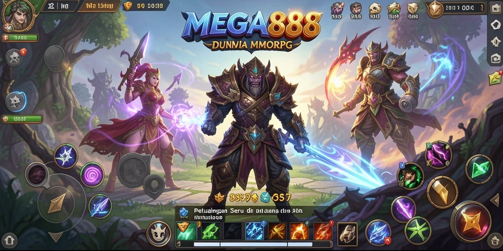 Tampilan gameplay menarik dalam dunia fantastis MEGA888.