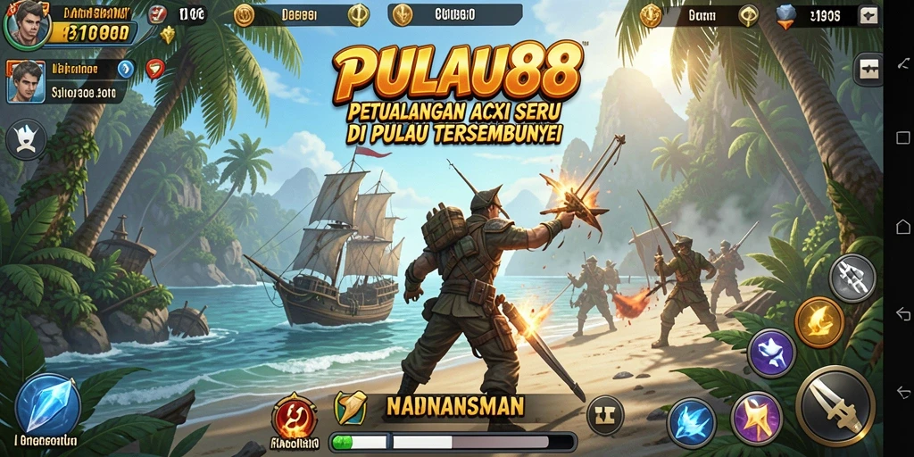 Screenshot gameplay PULAU88 menampilkan aksi seru dan grafis yang memukau.