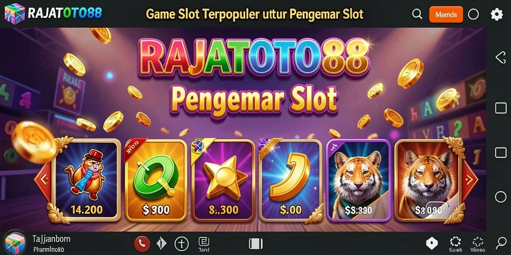 Tampilan gameplay seru di RAJATOTO88 yang penuh warna dan fitur menarik.