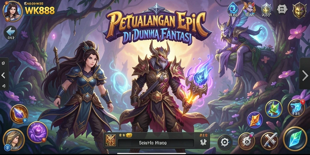 Tampilan menakjubkan dari gameplay RPG WK888.
